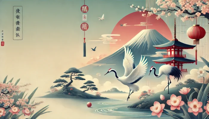 DALL·E 2024 12 08 20.00.27 A professional digital illustration for a website cover article featuring the keyword Japanese paintings that align with feng shui. The design showc